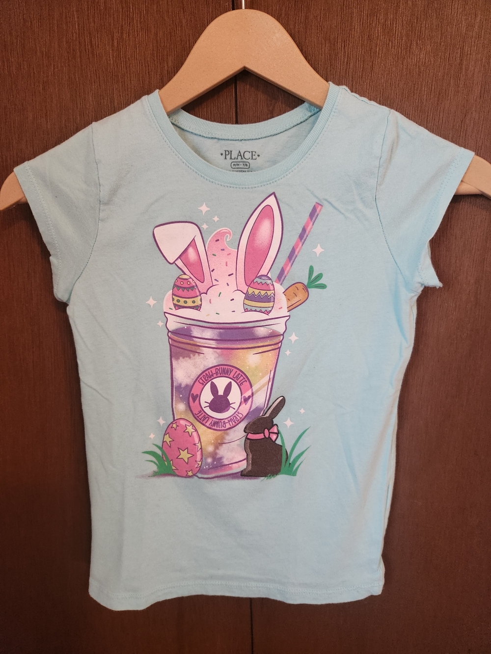 Place Light Blue Bunny Milkshake Graphic Tee